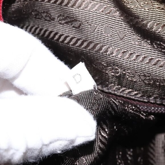 PRADA Shoulder Bag Nylon Red Silver Auth - Picture 13 of 16